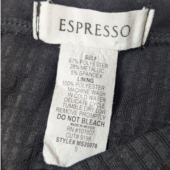 Y2K Vintage Espresso Metallic A Line Skirt Gold and Black Size Small - Picture 4 of 10